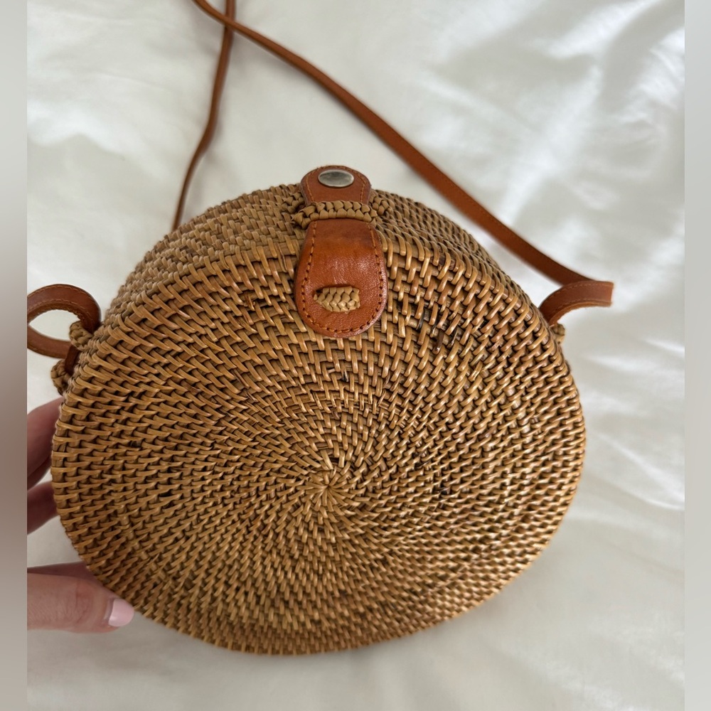 Madewell Folk Fortune Round Rattan Bag